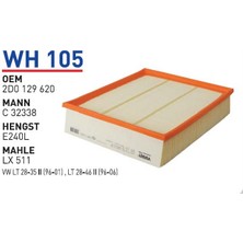 Wunder Filter Volkswagen Uyumlu Hava Filtresi Wh 105