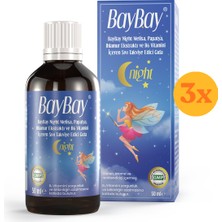Baybay Night Damla 50 ml - 3 Adet (150 Ml)