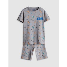 Lc Waikiki Yeni Sezon Bisiklet Yaka Erkek Çocuk Şortlu Pijama Takımı
