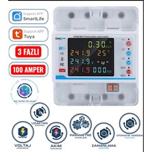 Onoffsmart Tuya Wifi Akıllı 3 Fazlı Akım Koruma Yüksek Voltaj Koruma Güç Tüketimi Uzaktan Kontrol Zamanlama  Anahtar Role