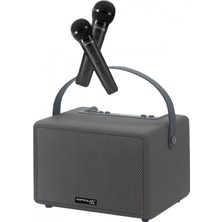 MiraLive Konfulon F32 2X50W Sürücülü 2 Adet Mikrofonlu Bt 5.2 Kablosuz Hoparlör - Yeşil