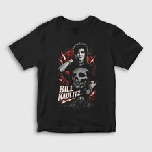 Presmono Unisex Çocuk Siyah Bill Kaulitz Tokio Hotel T-Shirt
