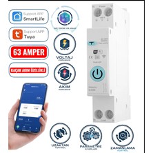 Onoffsmart Tuya Wifi Akıllı Kaçak Akım Voltaj Koruma Güç Tüketimi Uzaktan Kontrol Zamanlama 63 Amper Anahtar Role