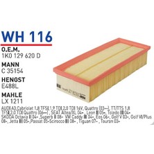 Wunder Filter Volkswagen Jetta Uyumlu Hava Filtresi Wh 116