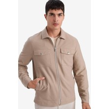 DeFacto Slim Fit Polo Yaka Astarlı Fermuarlı Cepli Mont D7533AX26SP