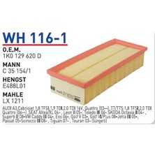 Wunder Filter Skoda Superb Uyumlu Hava Filtresi Wh 116-1