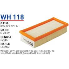 Wunder Filter Volkswagen Caddy Golf Uyumlu Hava Filtresi Wh 118