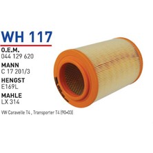 Wunder Filter Volkswagen Transporter T4 Uyumlu Hava Filtresi Wh 117