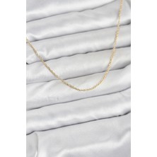 Skygo cm 14K Gold Renk Burgu Model 60 cm Kadın Kolye