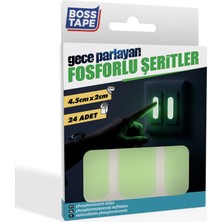 Boss Tape Gece Parlayan Fosforlu Uyarı Etiketleri 24 Adet