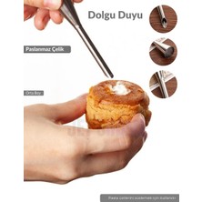 Jet's Home Dolgu Duyu Paslanmaz Puf Başlığı Şanti Dolum Duyu Krema Torbası Sıkma Ucu Duy Orta Boy