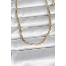 Skygo cm 14K Gold Renk Yassı Model 60 cm Kadın Kolye