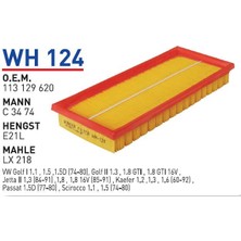 Wunder Filter Volkswagen Golf Jetta Passat Uyumlu Hava Filtresi Wh 124