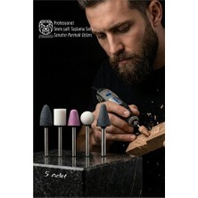 Marsilyan 5'li Dremel Ucuna Taşlama Seti - 3mm Şaft Profesyonel Oyma, Şekillendirme ve Rötuş Uçları -Ma