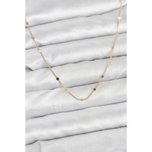 Skygo cm 14K Gold Renk Ezme Pul Model 60 cm Kadın Kolye