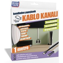Boss Tape Kablo Saklama Düzenleme Kanalı 1 Metre Beyaz