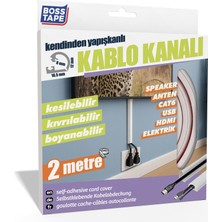 Boss Tape Kablo Saklama Düzenleme Kanalı 2 Metre Beyaz