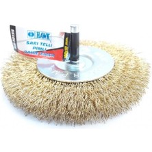 SHC4200 Mey Ithalat® Hawk HA10135 Pimli Sarı Tel Daire Fırça 100X10 mm