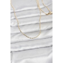 Skygo cm 14K Gold Renk Parçalı Topçuk Model 60 cm Kadın Kolye