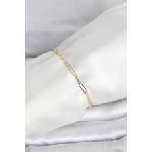 Skygo cm 14K Gold Renk Ataç Zincir Model Kadın Bileklik