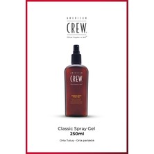 American Crew Medium Hold Spray Gel 250 ml – Orta Tutuşlu Saç Spreyi | Erkek Saç Şekillendirme Spreyi