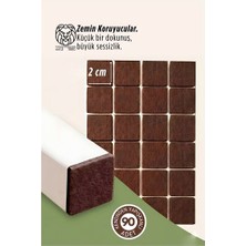 90 Adet Kendinden Yapışkanlı 2x2 cm Premium Zemin Koruyucu Keçe Seti
