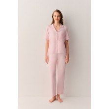 Suwen Misty Gömlek Yaka Pijama Takımı