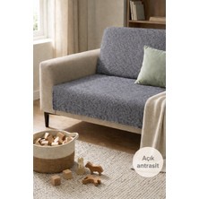 SYCAMORE HOME Koltuk Örtüsü 175x215 cm Kaymaz Şönil Kumaş Yıkanabilir Çekyat Kanepe Örtüsü