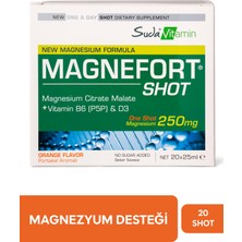 Suda Vitamin Magnesium Shot Portakal Aromalı 20 X 25 Ml
