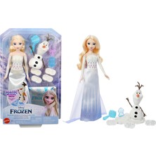 Disney Frozen Mattel Disney Karlar Ülkesi Elsa ve Olaf'ın Maceraları | Elsa Bebek, Olaf Figürü, Şekillendirilebilir Kum ve 4 Damga Içeren Oyun Seti HYH10