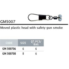 Colmic Moved Plastic Head With Safety Snap 6p