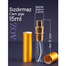 AOZ Kozmetik 15 ml Premium Boş Cep Parfümü Şişesi Çanta Boy