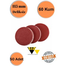 Sia 50 Adet 60 Kum Deliksiz 115 mm Cırt Zımpara Kağıdı El Zımparaları Avuç Içi Spiral Taşlamalı