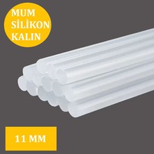Virnex Kalın Şeffaf Sıcak Mum Silikon 11MM 30CM (11MM Olan Tabancalar Içindir) 5 Adet