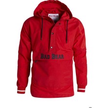 Bad Bear Hurricane Windbreaker Crimson Red Kırmızı Kanguru Cep Erkek Rüzgarlık