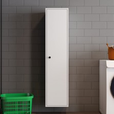 Alfimo Mobilya Mila Banyo Kileri Çok Amaçlı Dolap Banyo Dolabı Duvara Monte Beyaz