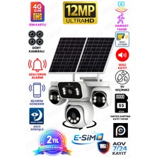 Venas 4 Kameralı  Sim Kartlı Güneş Panelli Hareket Takipli Gece Görüşlü Güvenlik Kamerası