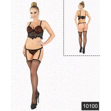 Amora Secret Özel Tasarım Lamıne Dantel Jartıyer Takım