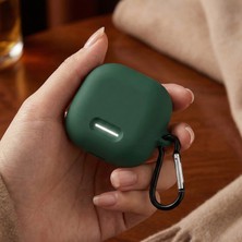 Caseonn Anker Soundcore Liberty 4 Nc Kılıf Askı Aparatlı Mat Silikon Koyu Yeşil