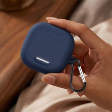 Caseonn Anker Soundcore Liberty 4 Nc Kılıf Askı Aparatlı Mat Silikon Lacivert
