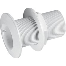 Thru-Hull W/fl. Flange Threaded, 3/4", L.81MM, White