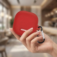 Caseonn Anker Soundcore Liberty 4 Nc Kılıf Askı Aparatlı Mat Silikon Kırmızı