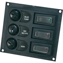 Sealux Kontrol Paneli, Anahtar & Sigortalı,  Black