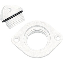 Nuova Rade Drain Socket W/plug, Oval W/2 Holes, 48X36MM, White