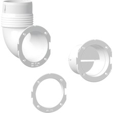 Sealux Ventilator Connector, Straight, Ø76MM, White