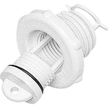 Nuova Rade Drain Socket, Round, W/captive Plug, Ø46MM, White