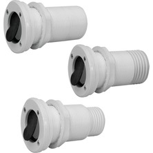 Sealux Thru-Hull Ø55MM W/non-Ret.valve, F/hose Ø45MM,WHITE