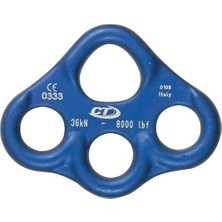 Climbing Technology Ct L637 3 Delikli Mavı Alum. Dağıtım Plakası 36 Kn Standart Kullanım Amaçlı Renkli