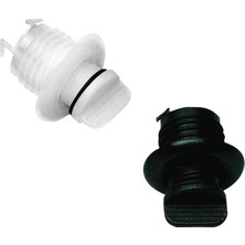 Nuova Rade Drain Socket W/captive Plug, Round Ø40MM, Black