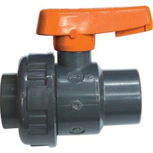 Nuova Rade Ball Valve 1 1/2", Single Union Bspp, Plastic, Grey